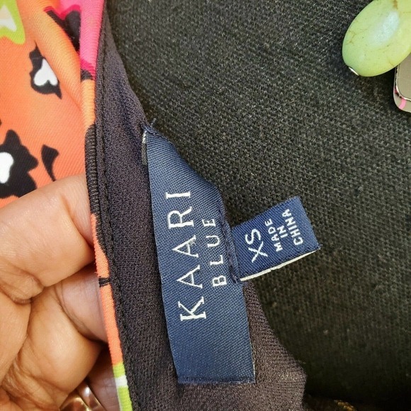 Kaari Blue V Neck Floral Print Dress Sz XS - Picture 7 of 8